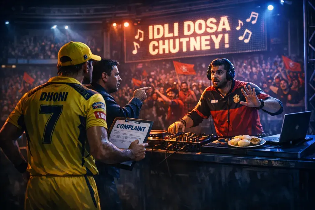 CSK Files Complaint Against Chinnaswamy DJ Over Repeated Idli Dosa Songs