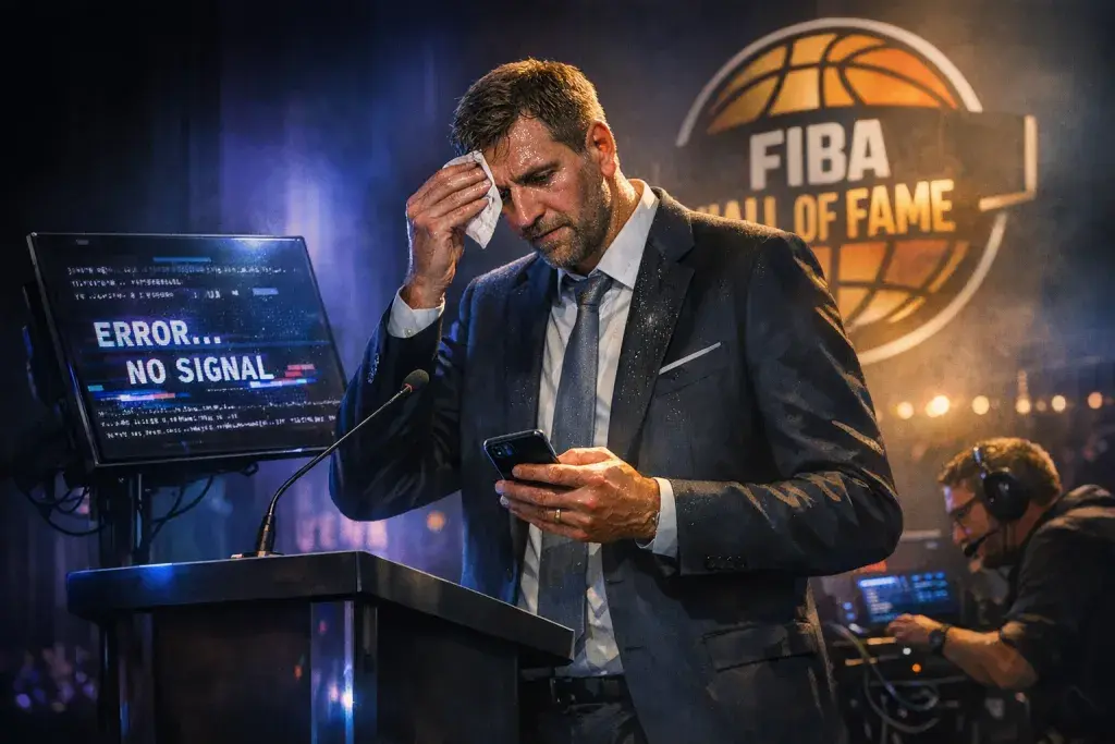 Dirk Nowitzki Sweats Through Teleprompter Glitch in FIBA Hall of Fame Speech
