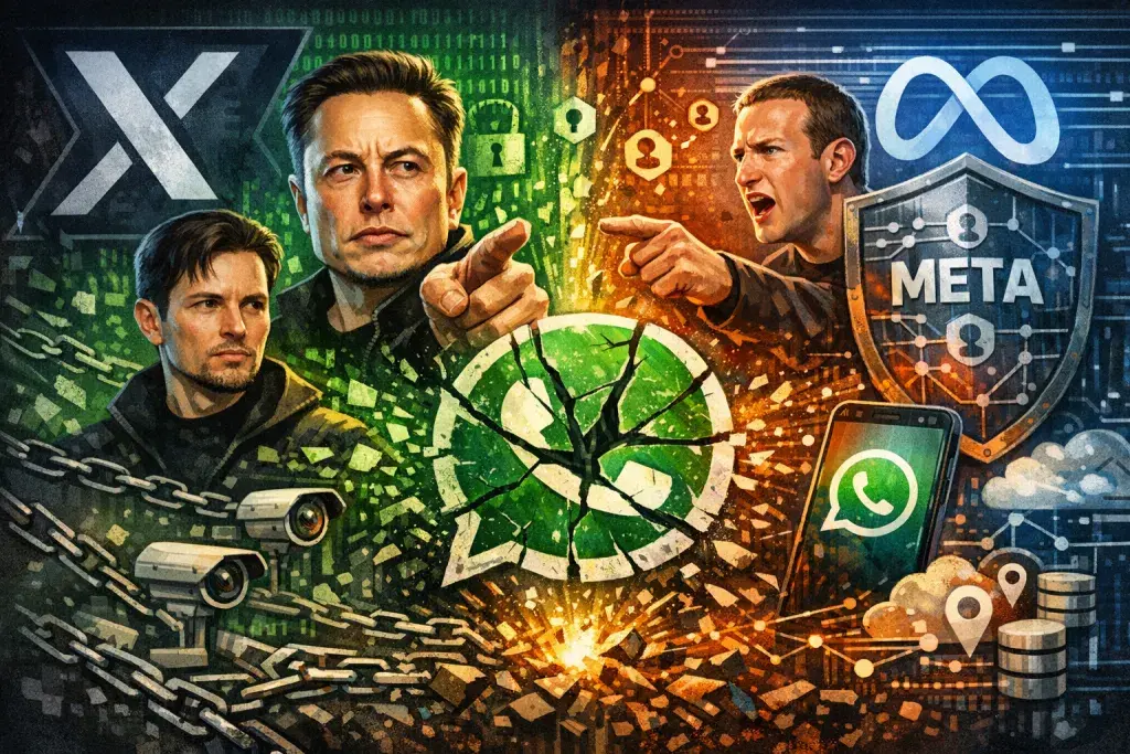 Musk and Durov Challenge WhatsApp's Privacy Claims, Meta Pushes Back Hard